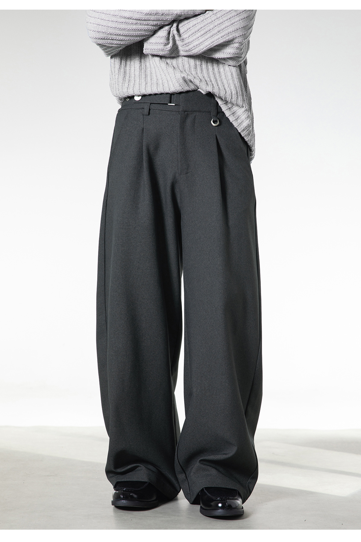 Men's Old Money Pleated Trousers – Loose Fit Straight Draped Casual Dress Pants