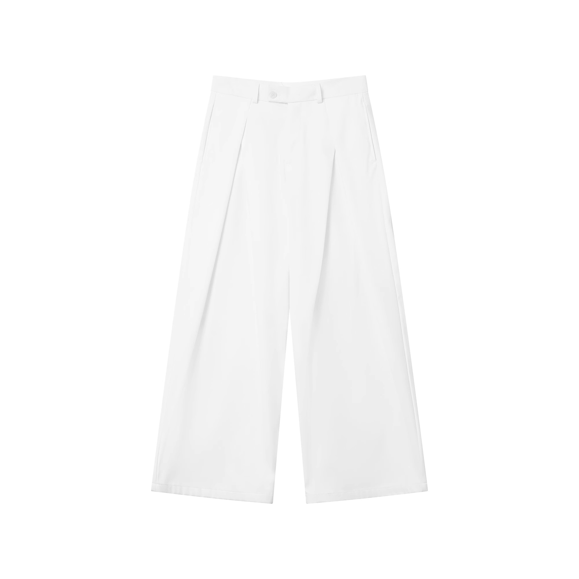 【数量限定価格🔥】CASUAL SOLID DESIGNER PLEATED STRAIGHT TROUSERS DG008142