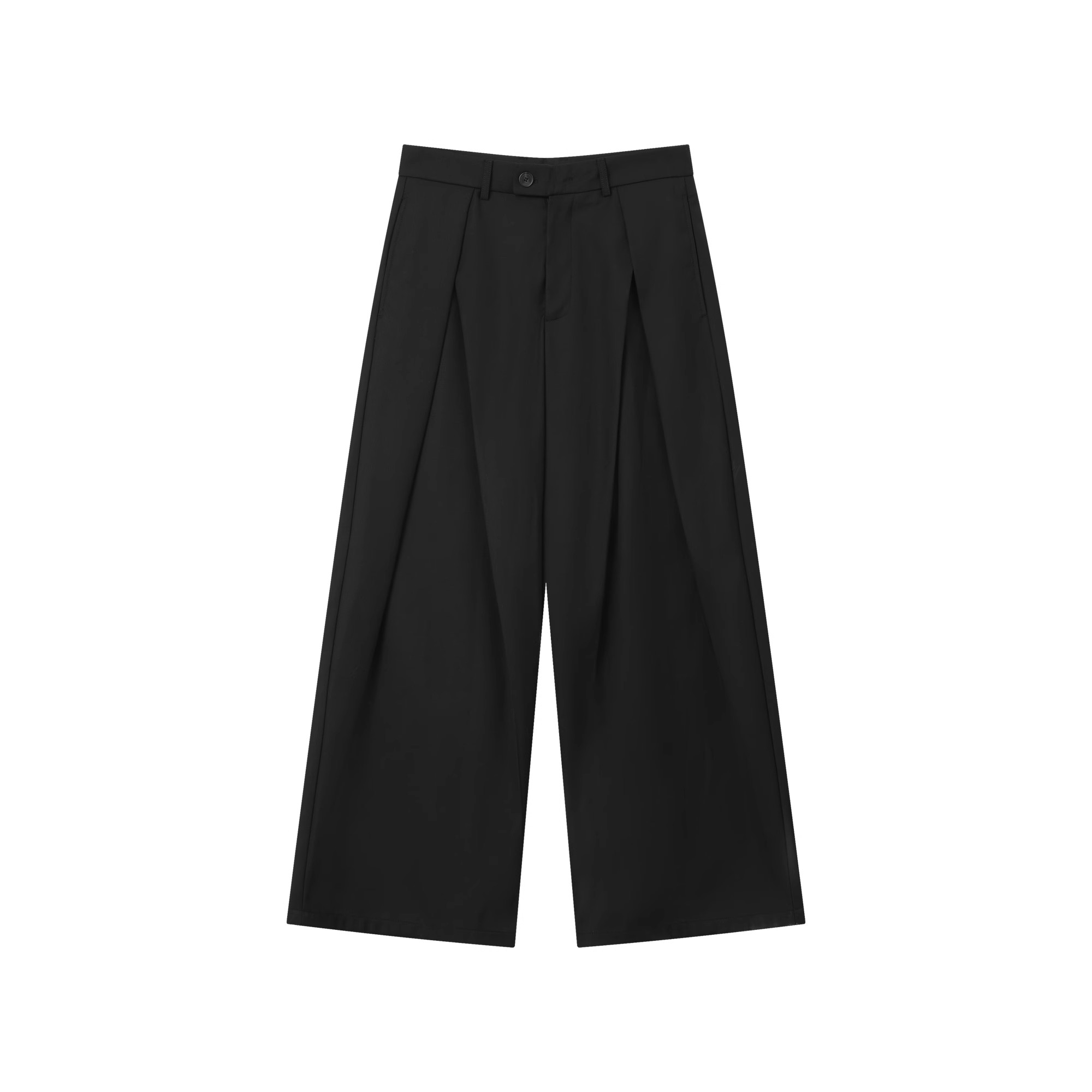 【数量限定価格🔥】CASUAL SOLID DESIGNER PLEATED STRAIGHT TROUSERS DG008142