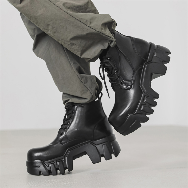 【😎保存数 No.1】メンズ 厚底ギアソール マーティンブーツ｜ハイストリート＆ワークスタイル