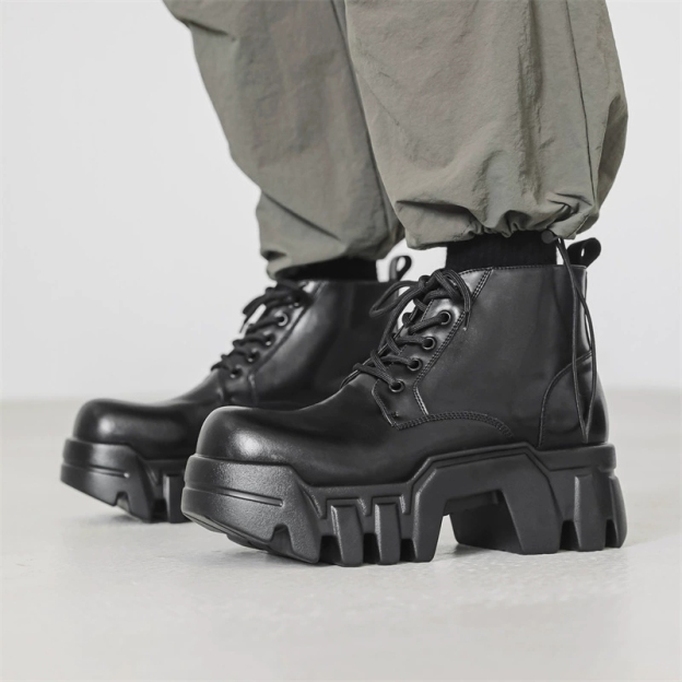 【😎保存数 No.1】メンズ 厚底ギアソール マーティンブーツ｜ハイストリート＆ワークスタイル