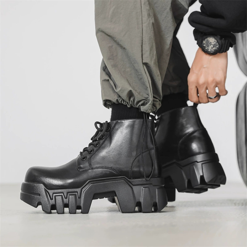 【😎保存数 No.1】メンズ 厚底ギアソール マーティンブーツ｜ハイストリート＆ワークスタイル