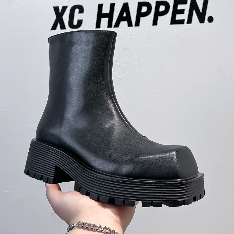 【😎数量限定価格🔥】メンズ 厚底スクエアトゥ マーティンブーツ