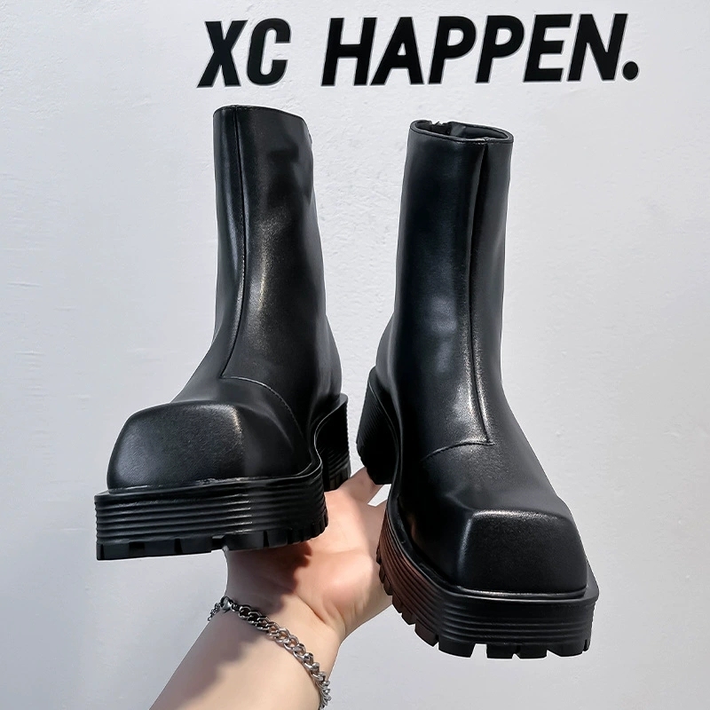 【😎数量限定価格🔥】メンズ 厚底スクエアトゥ マーティンブーツ