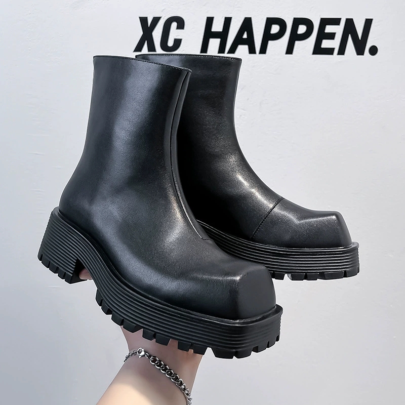 【😎数量限定価格🔥】メンズ 厚底スクエアトゥ マーティンブーツ