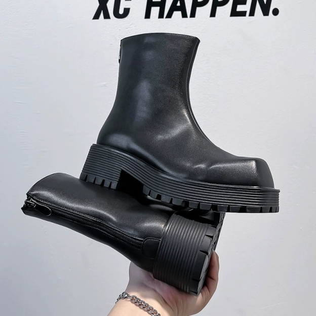 【😎数量限定価格🔥】メンズ 厚底スクエアトゥ マーティンブーツ