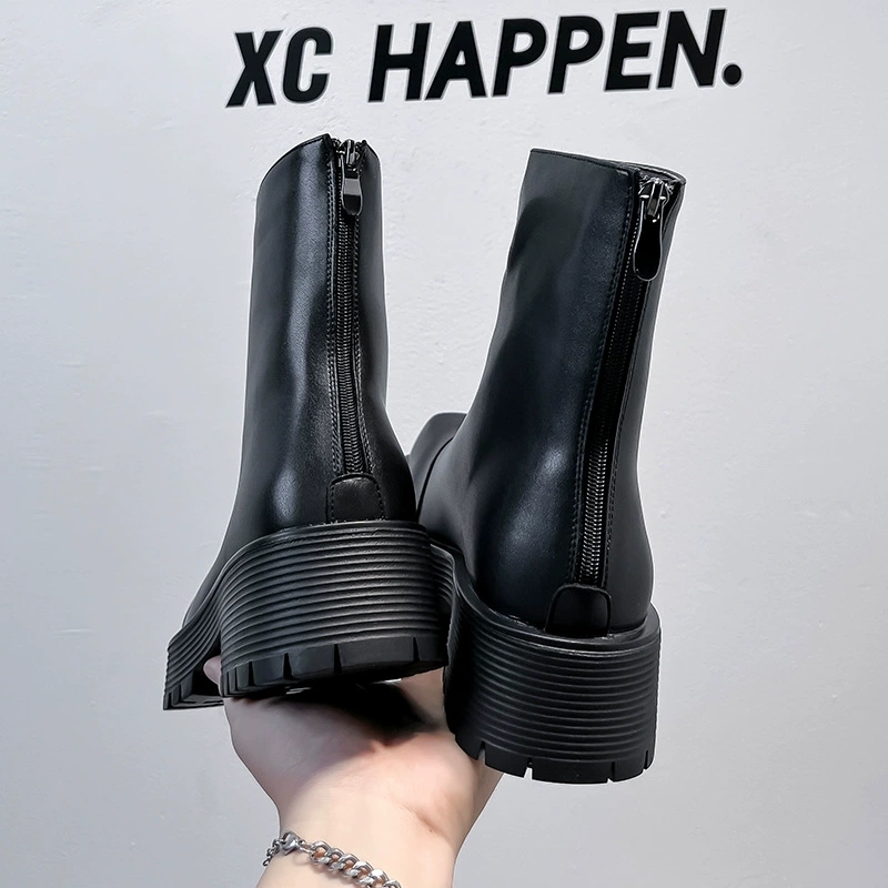 【😎数量限定価格🔥】メンズ 厚底スクエアトゥ マーティンブーツ