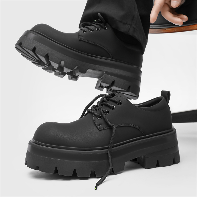 MEN’S THICK-SOLE HEIGHT-INCREASING DERBY SHOES | PREMIUM BRITISH-STYLE LEATHER