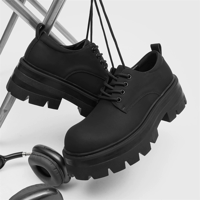 MEN’S THICK-SOLE HEIGHT-INCREASING DERBY SHOES | PREMIUM BRITISH-STYLE LEATHER