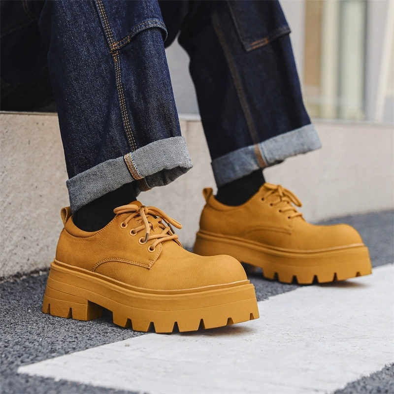 MEN’S THICK-SOLE HEIGHT-INCREASING DERBY SHOES | PREMIUM BRITISH-STYLE LEATHER