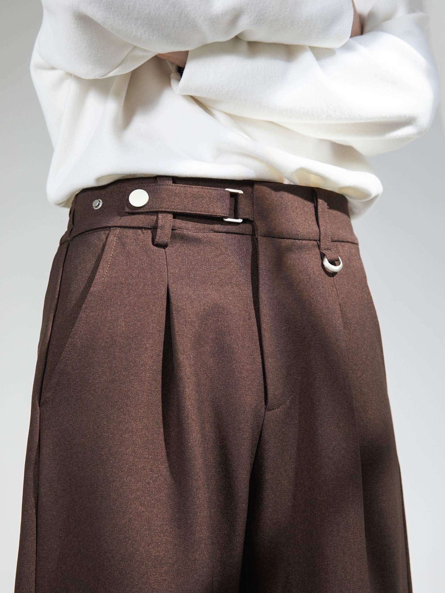 Men's Old Money Pleated Trousers – Loose Fit Straight Draped Casual Dress Pants