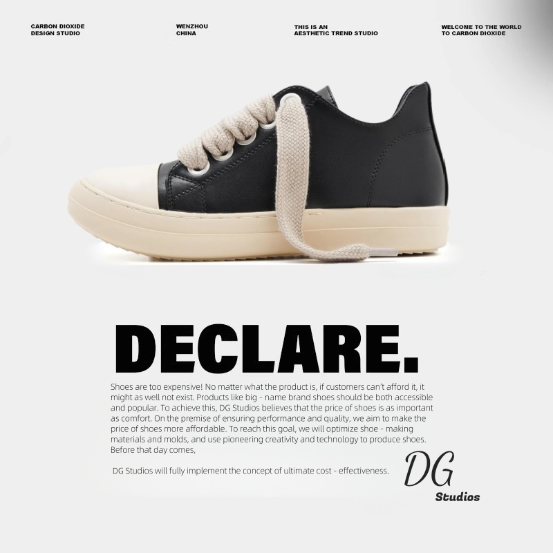 【3color】DESIGN - FORWARD LEATHER MENS SNEAKERS, ROUND - TOE DG008163 