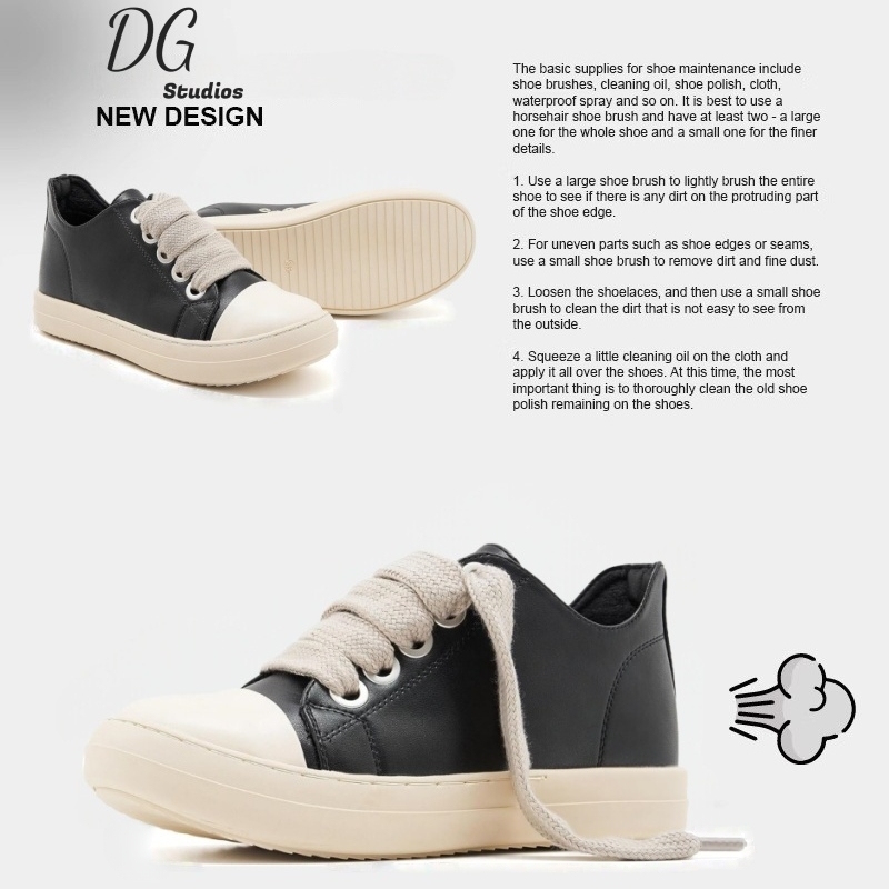 【3color】DESIGN - FORWARD LEATHER MENS SNEAKERS, ROUND - TOE DG008163 