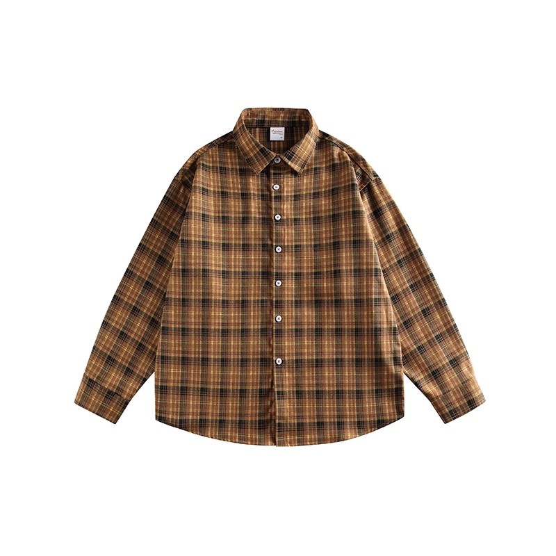 DG STUDIOS DG987 春新作 アメカジ風デニムジャケットセットアップ｜チェック柄シャツ×ブラックジーンズ メンズコーデ