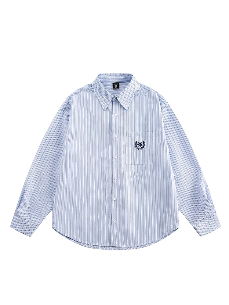 DG STUDIOS DG1155 ボルドー防風ジャケットセットアップ｜ストライプシャツ＋ライトデニム＋ジャーマントレーナー｜大人カジュアル通勤コーデ