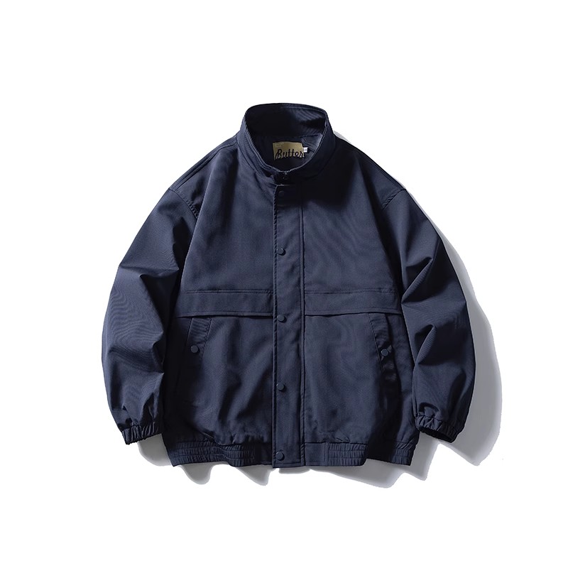 ネイビー工装ジャケット｜早春の爽やかなメンズカジュアルコーディネート