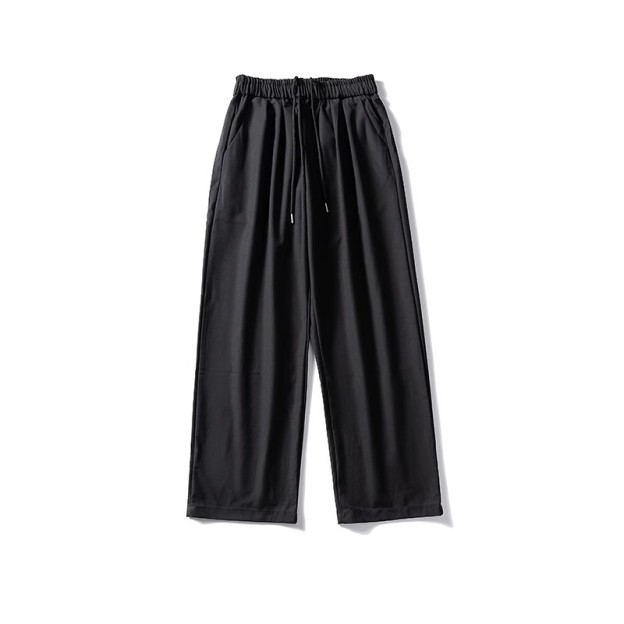 DG STUDIOS DG1138モノクロ植物柄シャツ＆ブラックパンツ｜都会派・夏のスマートカジュアル