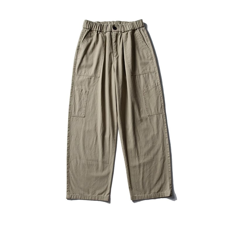 DG STUDIOS DG1161  シンプル機能系スタイル｜ハーフジップスウェット＋ベージュワークパンツ