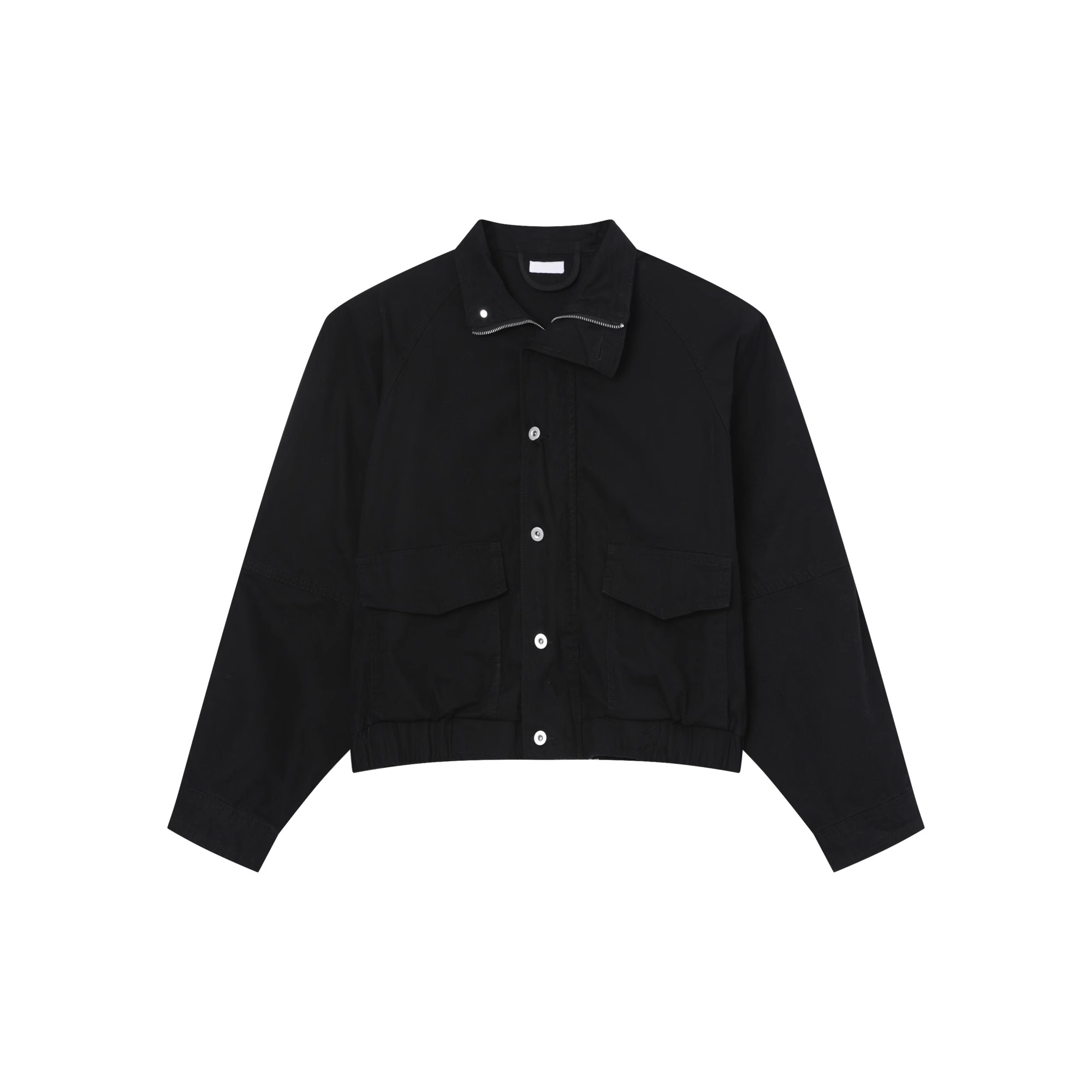 【春の新作】オールブラック ミリタリージャケット×カーゴパンツセットアップ｜韓国ストリートファッション