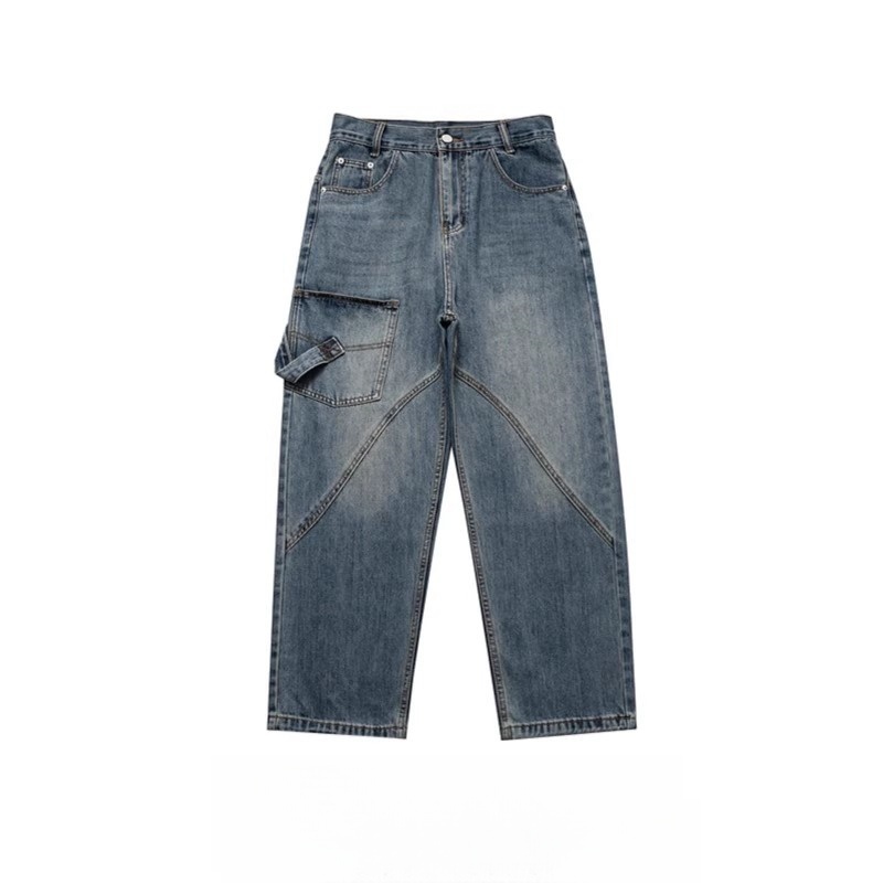 DG STUDIOS DG782  春のヴィンテージスポーツスタイル：カラーブロックジャケットとデニムパンツのファッションコーデ