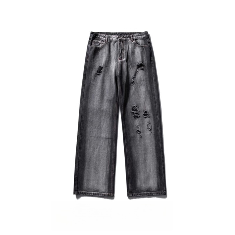 DG STUDIOS DG772 ヴィンテージ感漂う赤いワークジャケットとダメージデニムの個性派ストリートコーデ