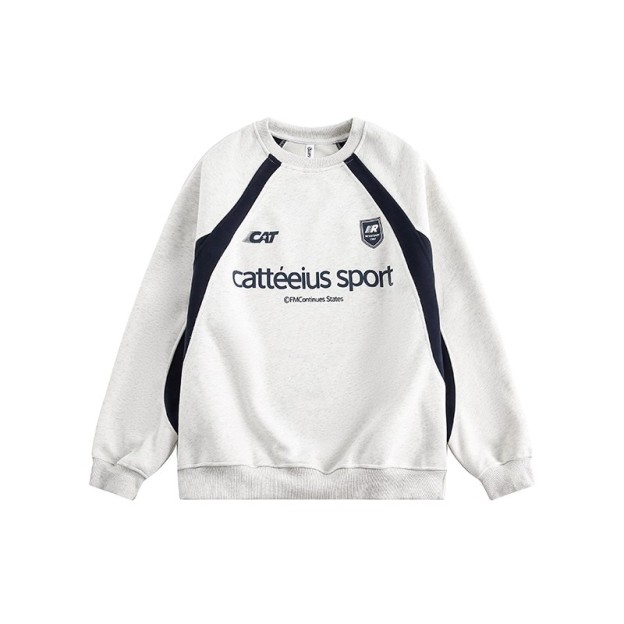 DG STUDIOS DG1159  バイカラースポーツスタイルセットアップ｜グレーネイビースウェット＋カーゴパンツ