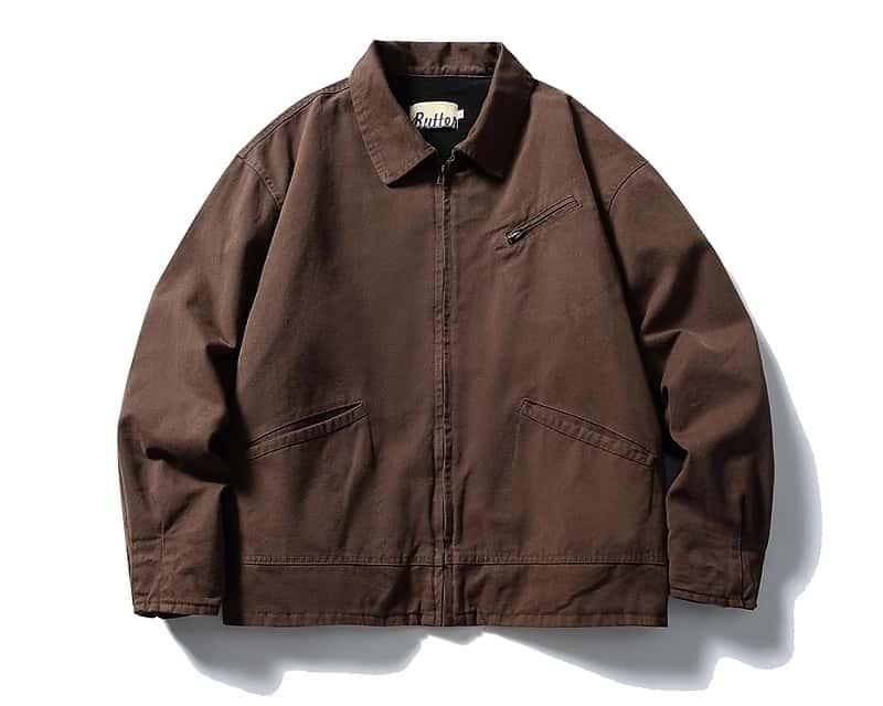 冬のブラウン中綿ジャケット｜ヴィンテージデザインで暖かいメンズカジュアルコーデ