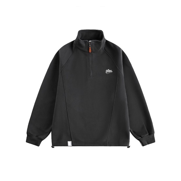 DG STUDIOS DG1161  シンプル機能系スタイル｜ハーフジップスウェット＋ベージュワークパンツ