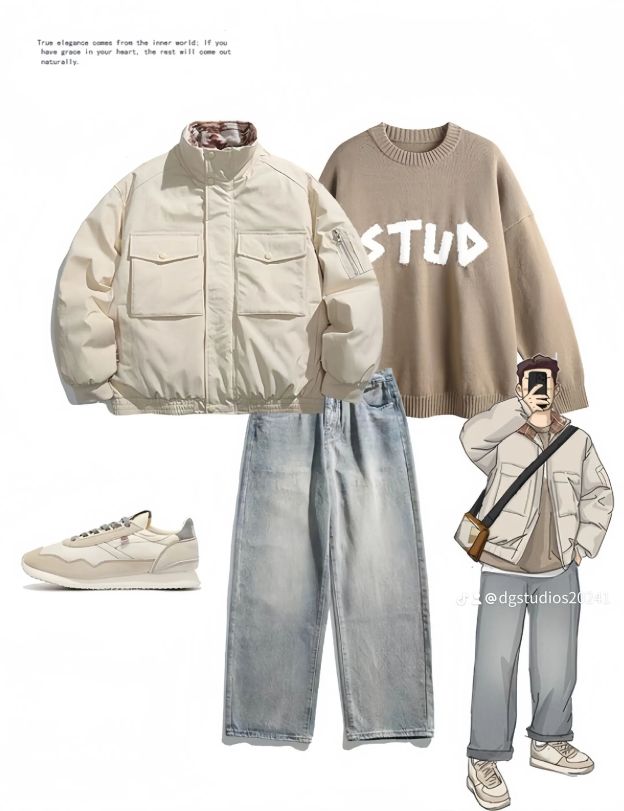 DG STUDIOS DG968  冬のクリームカラースタイル｜シンプルで洗練されたカジュアルコーデ