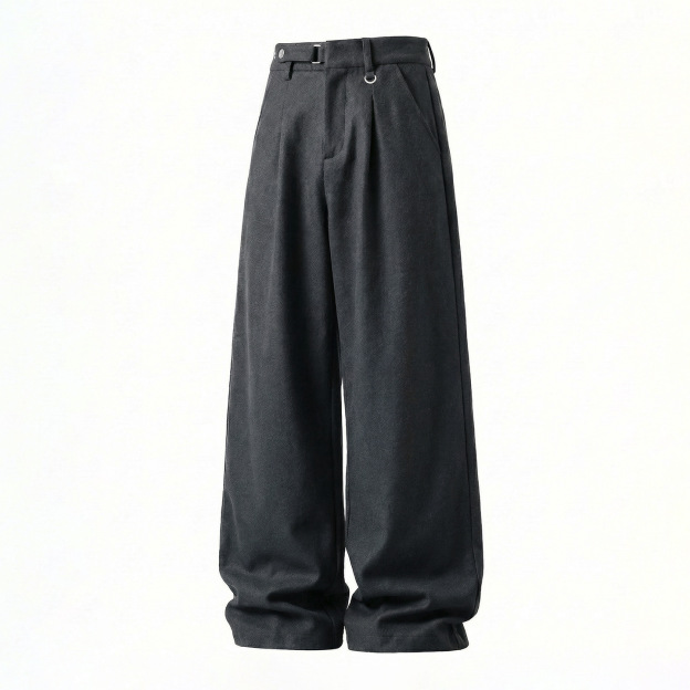 Men's Old Money Pleated Trousers – Loose Fit Straight Draped Casual Dress Pants