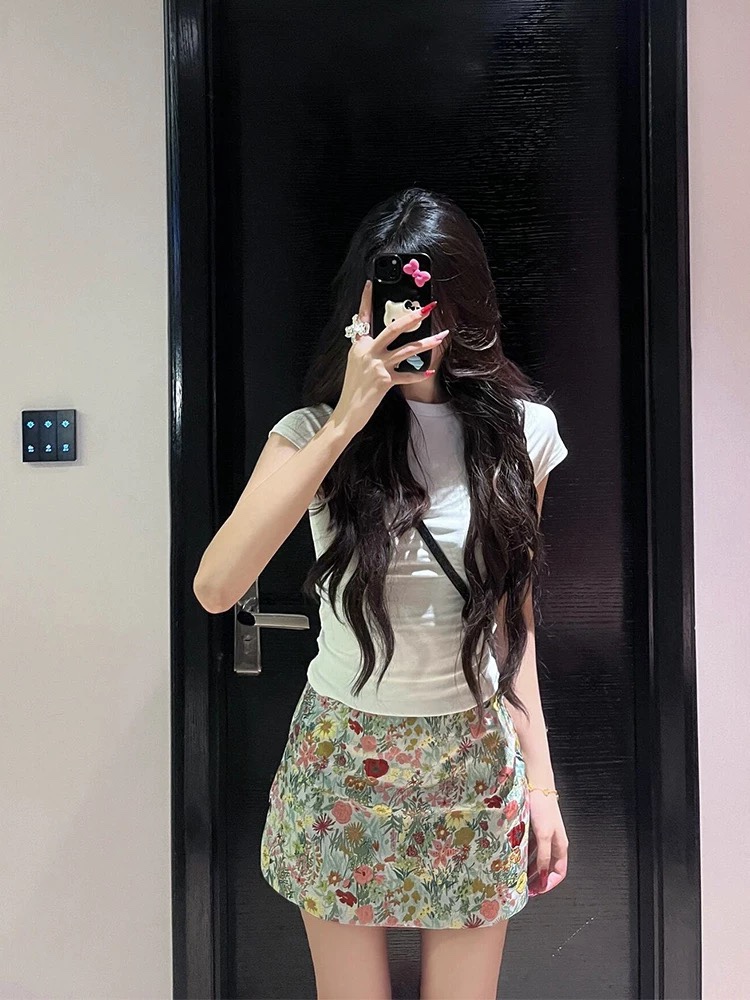 flora skirt提花半裙