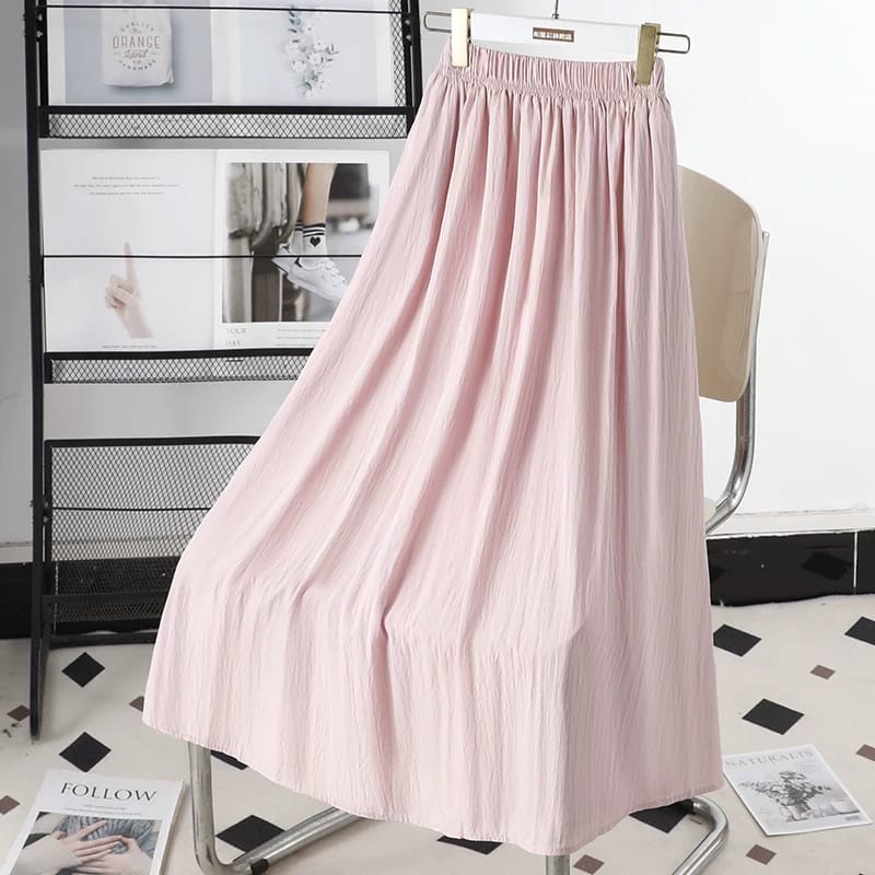 高腰A字大摆半身裙