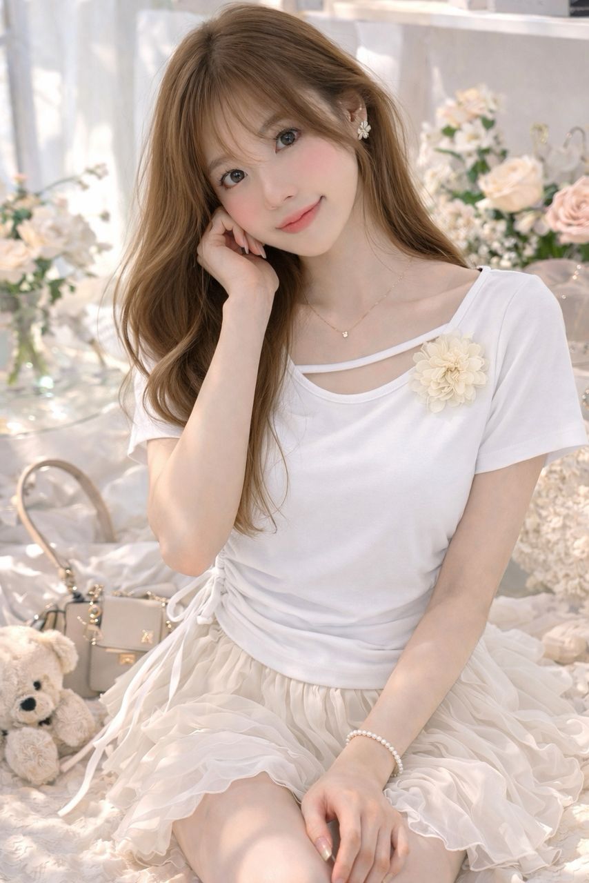 清纯可爱花朵上衣