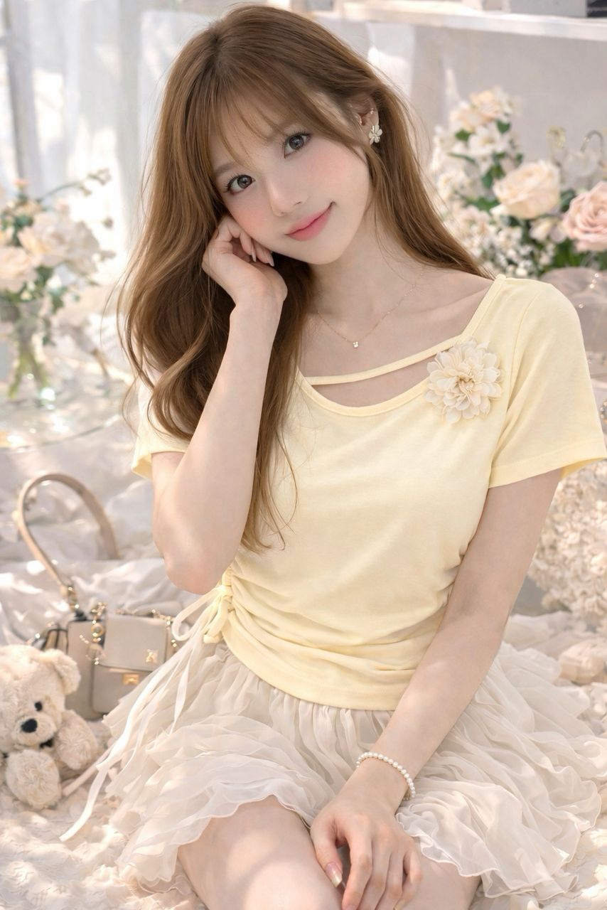 清纯可爱花朵上衣