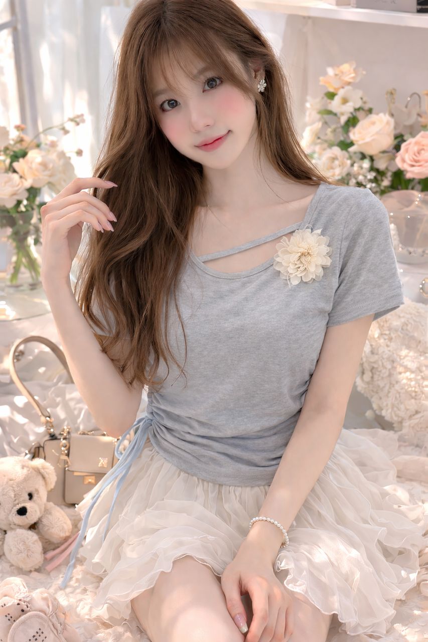 清纯可爱花朵上衣