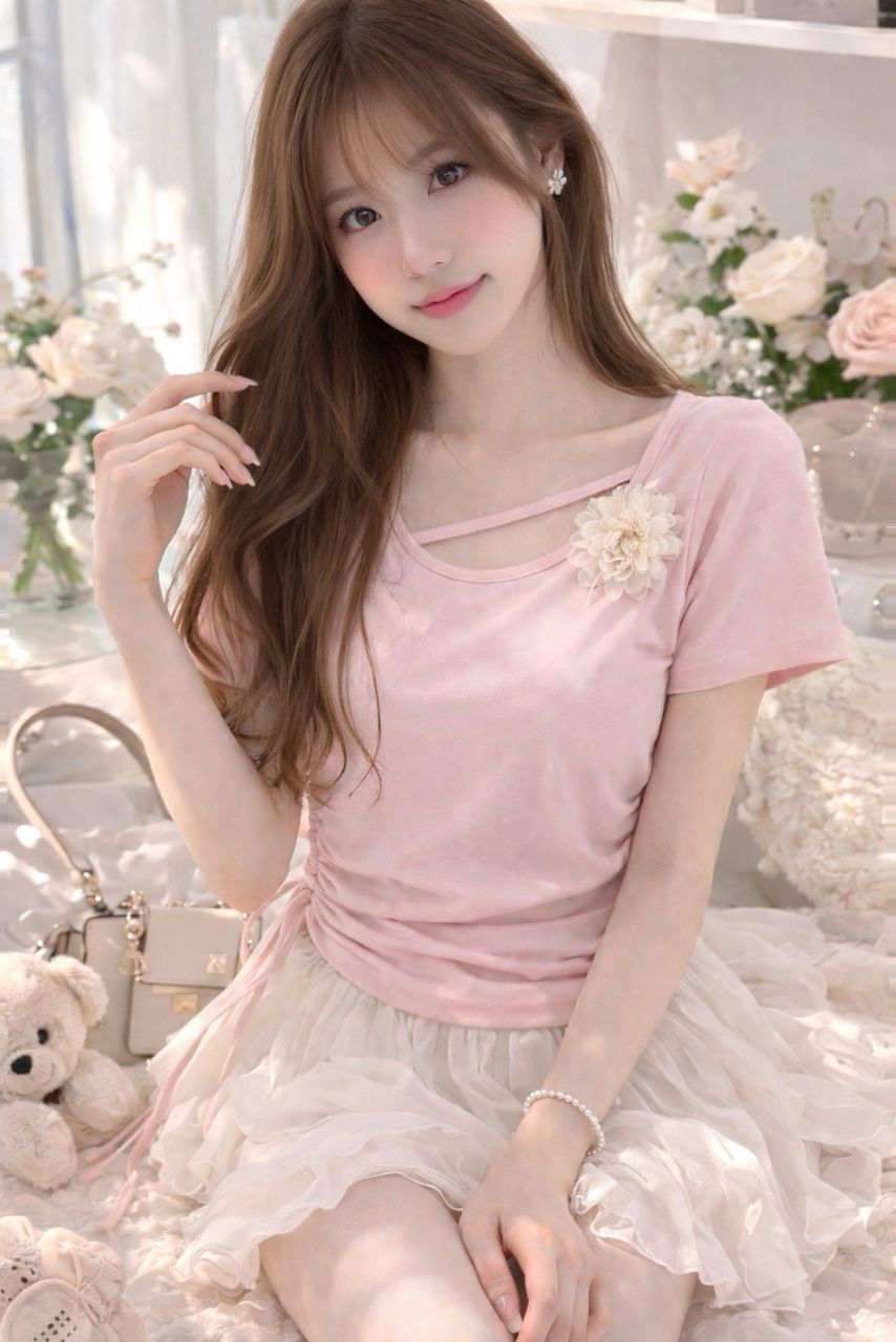 清纯可爱花朵上衣