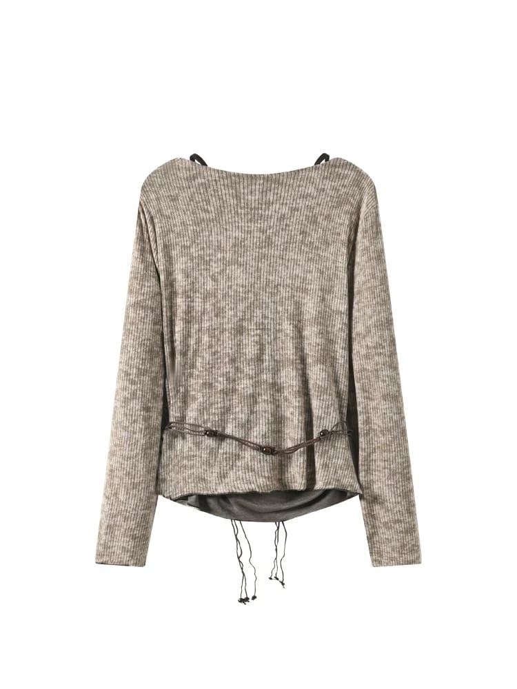 美拉德假两件长袖上衣