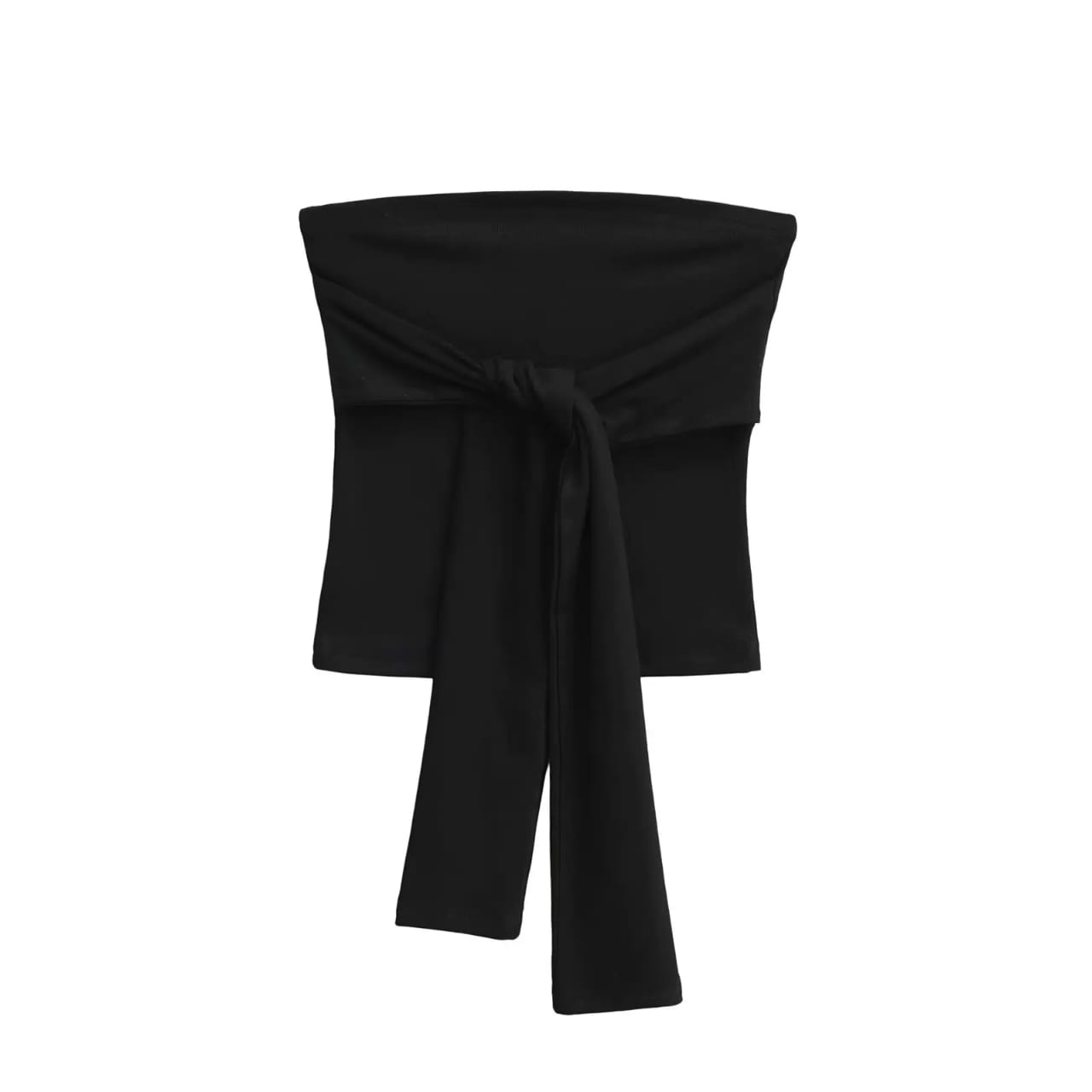 绑带蝴蝶结抹胸上衣