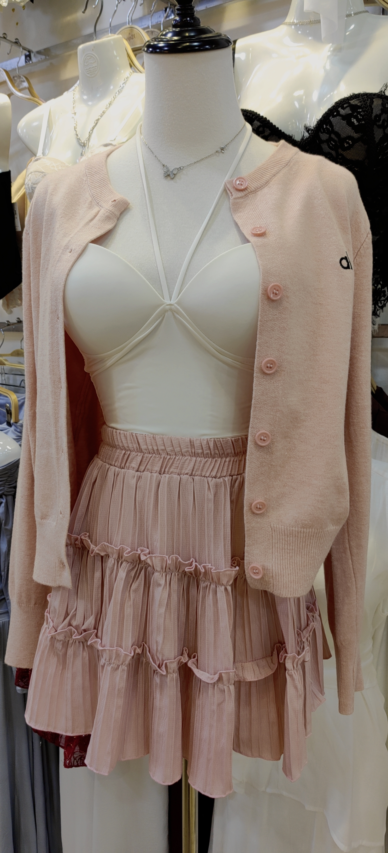 Alo刺绣针织开衫毛衣外套