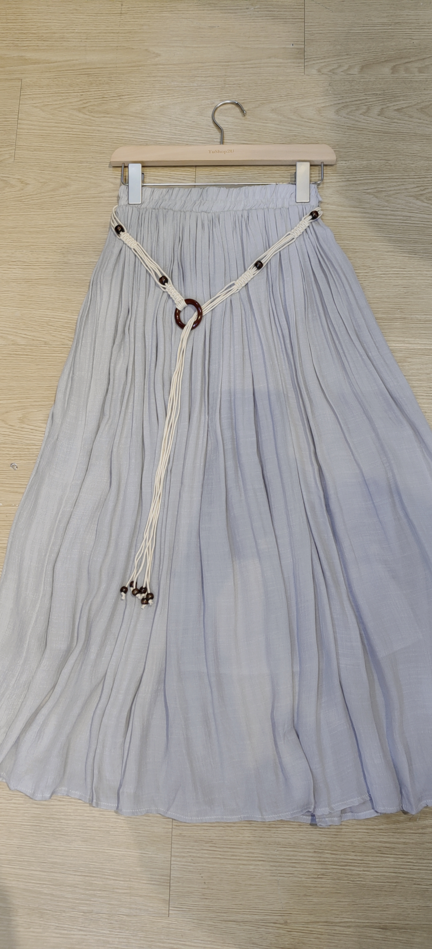 冰丝长裙中式棉麻半身裙