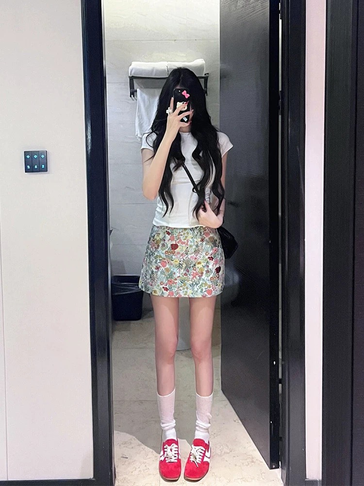flora skirt提花半裙