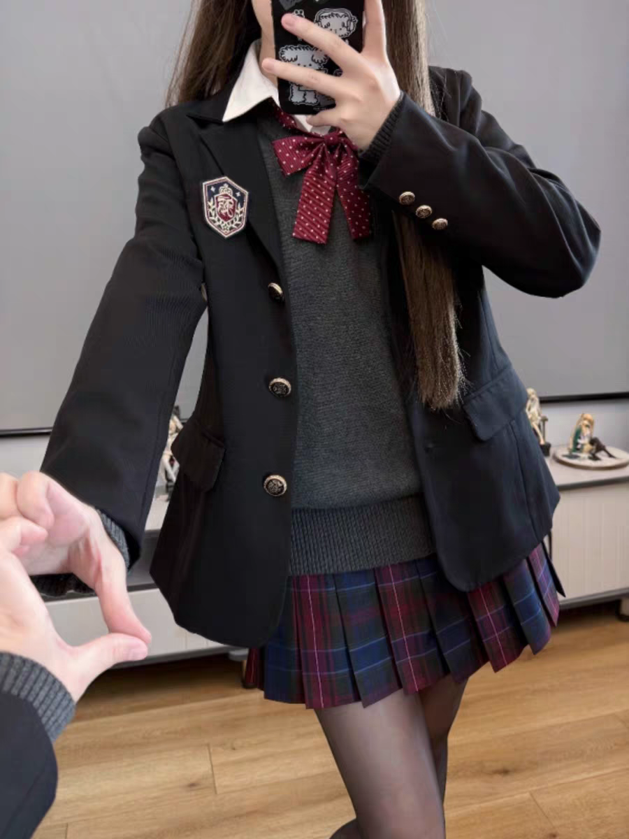 jk skirt 英伦学院风百褶裙