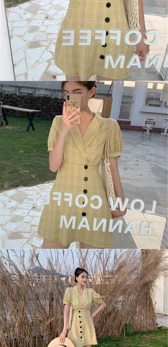 森系甜美减龄俏皮气质显瘦收腰连衣裙子