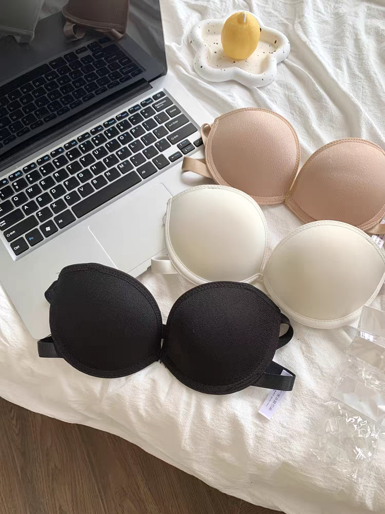 无肩带防滑上薄下厚内衣