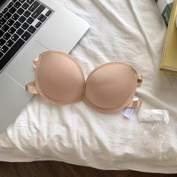 无肩带防滑上薄下厚内衣