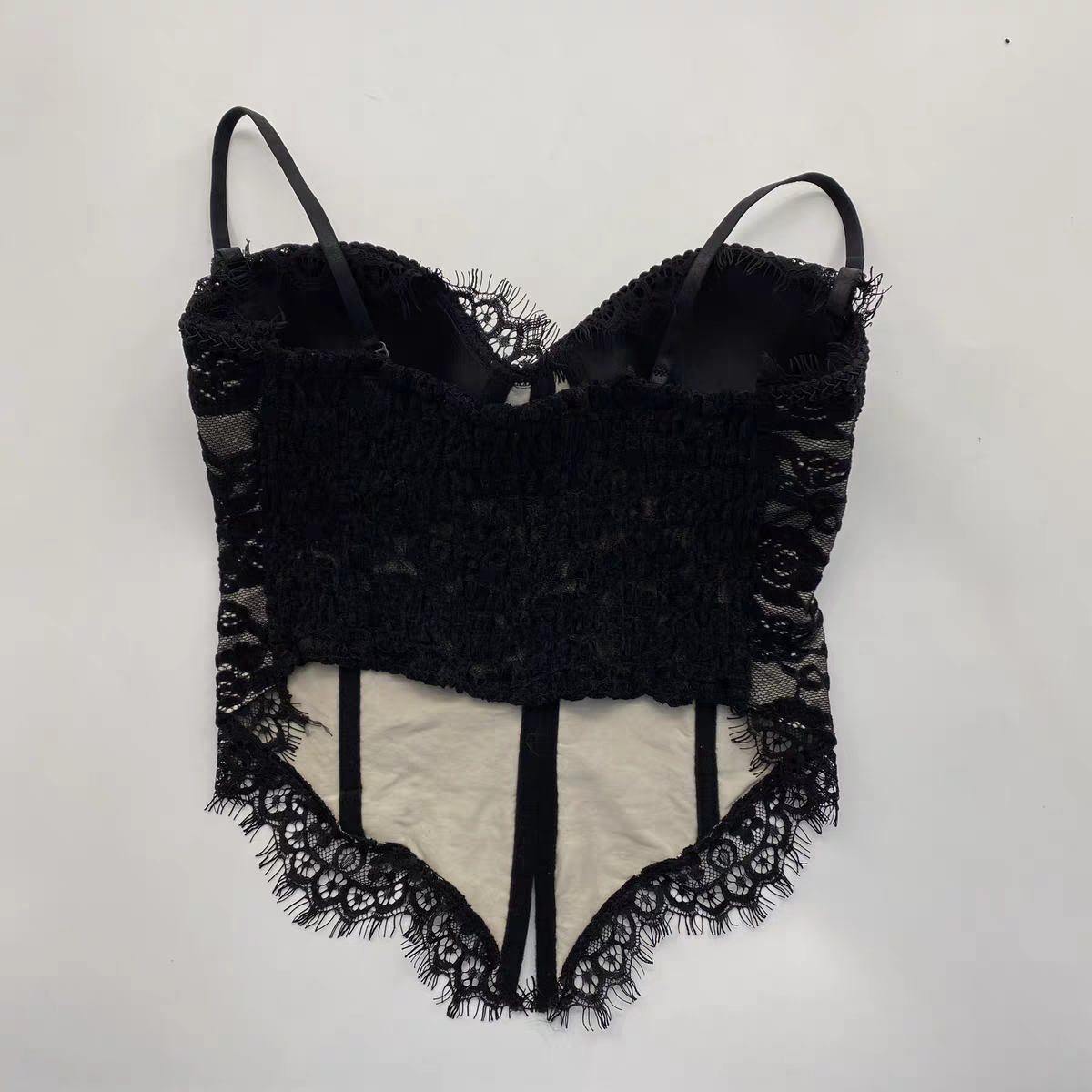性感鱼骨胸衣外穿女蕾丝小吊带