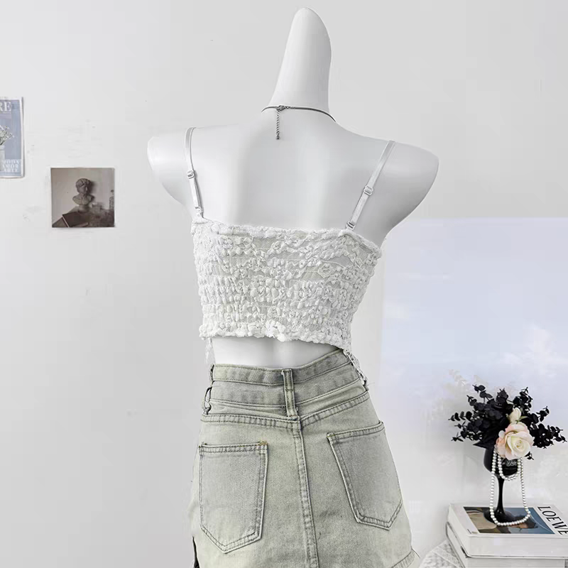 性感鱼骨胸衣外穿女蕾丝小吊带