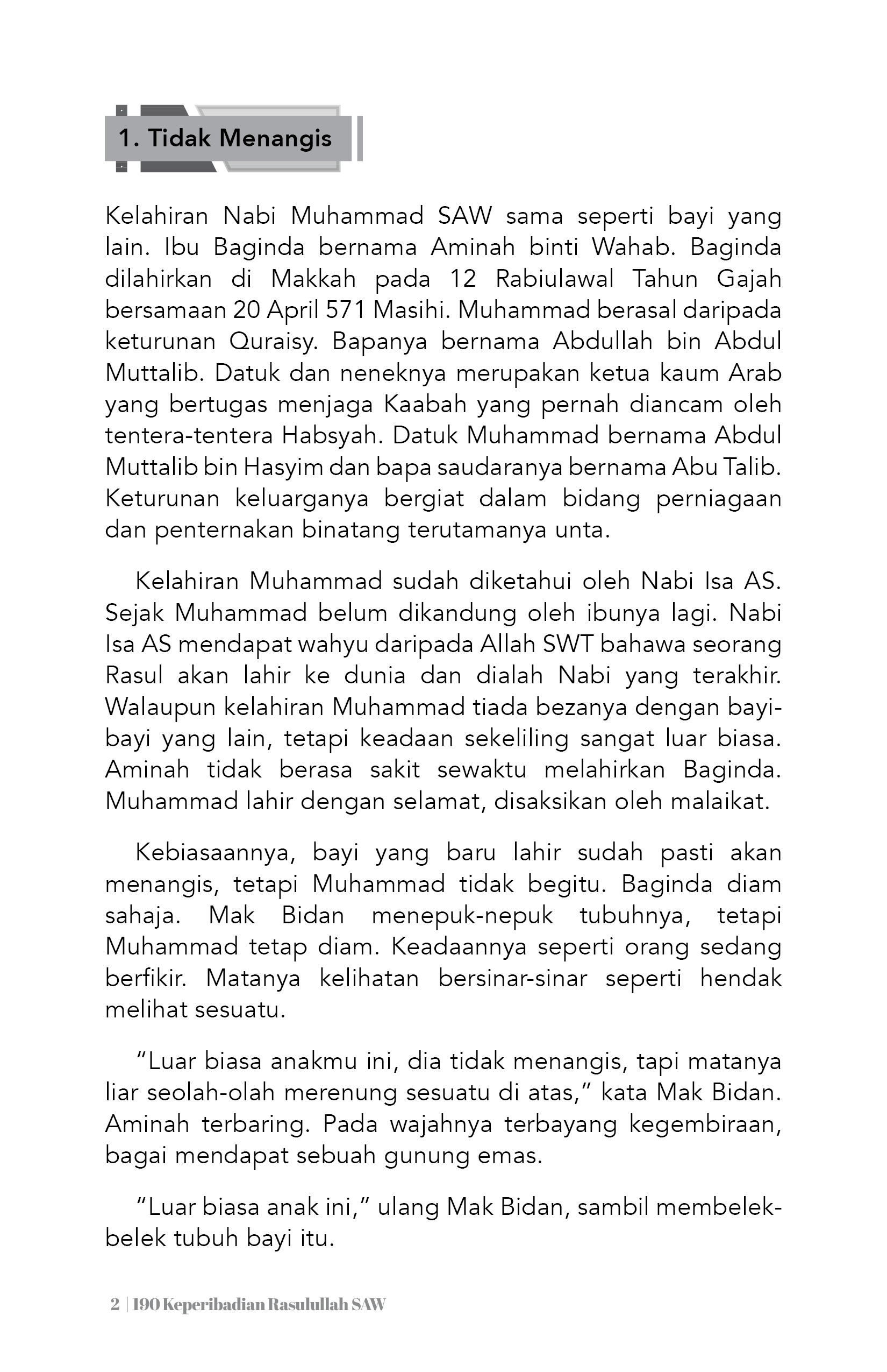 190 Keperibadian Rasulullah SAW (Edisi Kemas Kini)