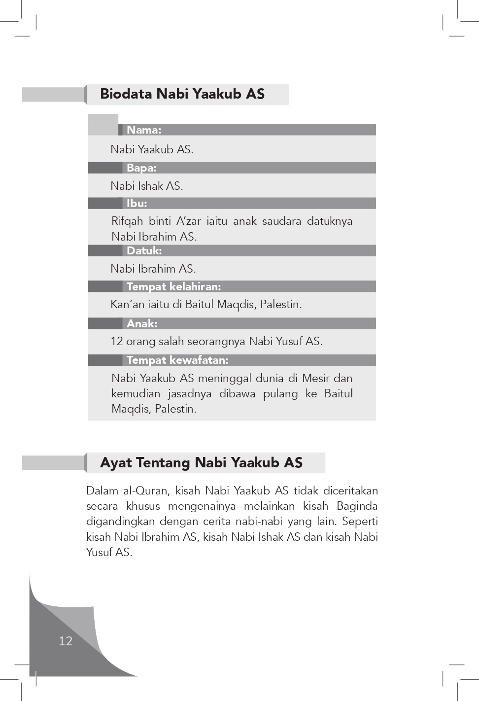 Sirah Nabi Yaakub AS (Bermulanya Asal Usul Bani Israel)