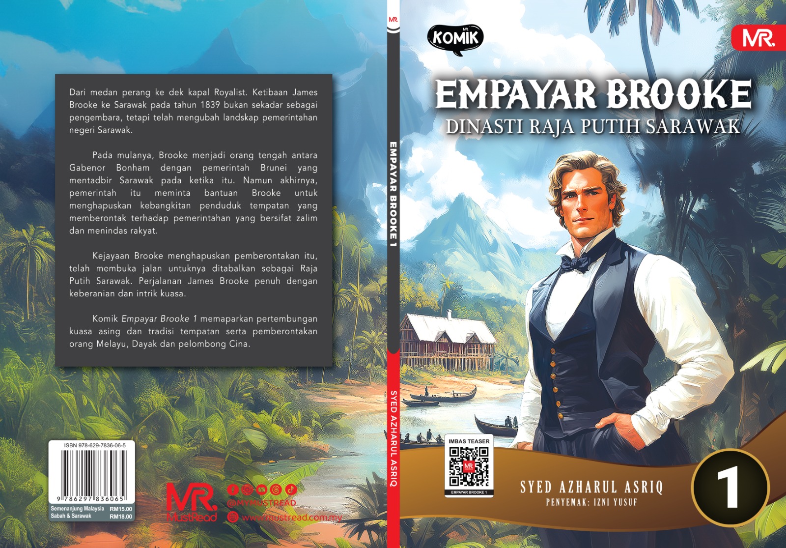 Komik Empayar Brooke #1 - Dinasti Raja Putih Sarawak (Ilustrasi guna Teknologi AI)